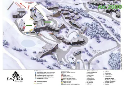 Plan de l'établissement Résidence Varet - Studio pour 5 personnes à Arc 2000 avec vue sur les pistes et la station MAE-2082