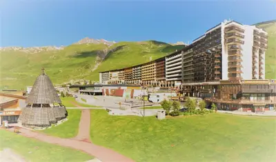 Plan de l'établissement Résidence Le Palafour - Studio 2 personnes à Tignes au pied des pistes, des commerces proche de l'ESF, de l'office du tourisme dans le quartier du lac. MAE-2159