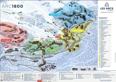 Plan de l'établissement Résidence Aiguille Grive Bat I - Appartement 4 pièces en duplex pour 10 personnes à Arc 1800 dans le village de Charmettoger, au pied des pistes MAE-2172
