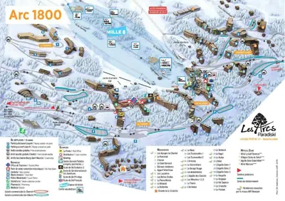 Plan de l'établissement Résidence Nova - Appartement 2 pièces 6 personnes proche des pistes, des commerces, de la garderie et de l'ESF au centre de la station d’Arc 1800 MAE-6744