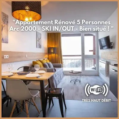 Appartement Arc 2000 Rénové 5 personnes Paradiski