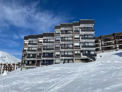 L'établissement Appartement 2 pièces, skis aux pieds, balcon sud-ouest, animaux acceptés - FR-1-502-485 en hiver