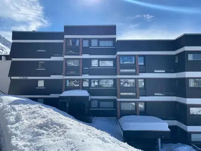 L'établissement Appartement 2 pièces, skis aux pieds, balcon sud-ouest, animaux acceptés - FR-1-502-485 en hiver